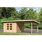 Woodfeeling | Tuinhuis Northeim 3 met Overkapping 3,3 | Onbehandeld