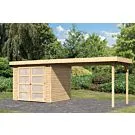 Karibu | Tuinhuis Mühlendorf 3 met Overkapping 2,8 | Onbehandeld