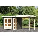Woodfeeling | Tuinhuis Kerko 3 met Overkapping 2,4, Zij- en Achterwand | Onbehandeld