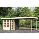 Woodfeeling | Tuinhuis Kerko 3 met Overkapping 2,8 | Terragrijs