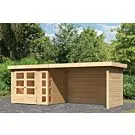 Woodfeeling | Tuinhuis Kerko 3 met Overkapping 2,8, Zij- en Achterwand | Onbehandeld