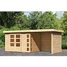 Woodfeeling | Tuinhuis Kerko 4 met Overkapping 2,4, Zij- en Achterwand | Onbehandeld