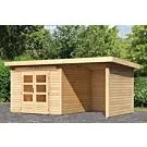 Woodfeeling | Tuinhuis Kandern 6 met Overkapping 2,6, Zij- en Achterwand | Onbehandeld