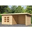 Woodfeeling | Tuinhuis Kandern 6 met Overkapping 3,2, Zij- en Achterwand | Onbehandeld