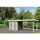 Karibu | Tuinhuis Mühlendorf 2 met Overkapping 2,8 | Terragrijs