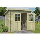 Outdoor Life Products | Tuinhuis Indi 230 x 230 | Olijfgroen Geïmpregneerd