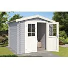 Outdoor Life Products | Tuinhuis Ingo 230 x 230 | Gecoat | Platinum Grey-Wit