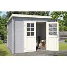 Outdoor Life Products | Tuinhuis Nadia 275 x 175 | Gecoat | Platinum Grey-Wit