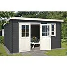 Outdoor Life Products | Tuinhuis Amira 380 x 275 | Gecoat | Carbon Grey-Wit