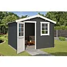 Outdoor Life Products | Tuinhuis Nina 275 x 275 | Gecoat | Carbon Grey-Wit