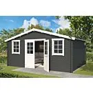 Outdoor Life Products | Tuinhuis Udo 480 x 300 | Gecoat | Carbon Grey-Wit