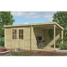 Outdoor Life Products | Tuinhuis Tampa 481 x 292 | Olijfgroen Geïmpregneerd