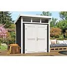 Outdoor Life Products | Tuinhuis Kibo 1 - 200 x 200 | Gecoat | Carbon Grey-Wit