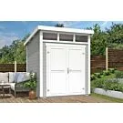 Outdoor Life Products | Tuinhuis Kibo 2 - 200 x 250 | Gecoat | Platinum Grey-Wit