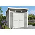 Outdoor Life Products | Tuinhuis Kibo 3 - 250 x 250 | Gecoat | Platinum Grey-Wit