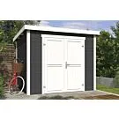 Outdoor Life Products | Tuinhuis Mila 250 x 200 | Gecoat | Carbon Grey-Wit
