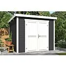 Outdoor Life Products | Tuinhuis Mila 250 x 250 | Gecoat | Carbon Grey-Wit