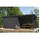 Outdoor Life Products | Tuinhuis Kjeld 550 x 250 | Gecoat | Carbon Grey