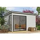 Outdoor Life Products | Tuinhuis Olivia 385 x 295 | Gecoat | Platinum Grey