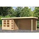 Woodfeeling | Tuinhuis Kerko 3 met Overkapping 2,8 en Achterwand | Onbehandeld