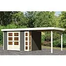 Woodfeeling | Tuinhuis Kerko 5 met Overkapping 2,4 | Terragrijs