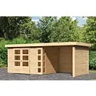 Woodfeeling | Tuinhuis Kerko 5 met Overkapping 2,4, Zij- en Achterwand | Onbehandeld