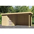 Woodfeeling | Tuinhuis Schwandorf 3 met Overkapping 2,8 en Achterwand | Onbehandeld