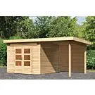 Woodfeeling | Tuinhuis Kandern 6 met Overkapping 2,6 en Achterwand | Onbehandeld