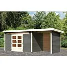 Woodfeeling | Tuinhuis Kandern 7 met Overkapping 3,2 | Terragrijs
