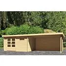 Woodfeeling | Tuinhuis Bastrup 8 met Overkapping 4,0 en Achterwand