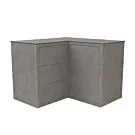 Passion Grills | Buitenkeuken Module Kerafina | Kast Hoog Hoek 1-deurs + 3 Lades