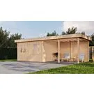 Lugarde Select Modern | Tuinhuis Zutphen met Veranda Rechts 388 + 400 x 300 | Onbehandeld