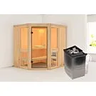 Karibu | Amelia 1 Sauna | Bronzeglas Deur | Kachel 9 kW Geïntegreerde Bediening