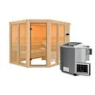 Karibu | Ainur 3 Sauna | Biokachel 9 kW Externe Bediening