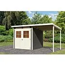Karibu | Tuinhuis Glücksburg 3 met Overkapping | Terragrijs