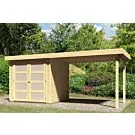 Karibu | Tuinhuis Mühlendorf 2 met Overkapping 2,8 | Onbehandeld