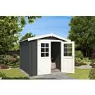 Outdoor Life Products | Tuinhuis Ingo 230 x 230 | Gecoat | Carbon Grey-Wit