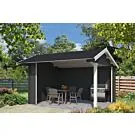 Outdoor Life Products | Overkapping Kirian 380 x 300 | Gecoat | Carbon Grey-Wit