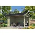 Outdoor Life Products | Overkapping Kirian 380 x 300 | Geïmpregneerd | Olijfgroen