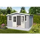 Outdoor Life Products | Tuinhuis Dallas 376 x 292 | Gecoat | Platinum Grey-Wit