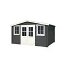 Outdoor Life Products | Tuinhuis Dallas 376 x 292 | Gecoat | Carbon Grey-Wit