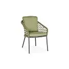 SUNS | Tuinstoel Nappa | MRG | Macrame Weaving | Forest Green Mixed Weave