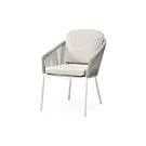 SUNS | Tuinstoel Nappa | MW | Fishbone Weaving | Soft Grey Mixed Weave