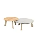 Taste by 4 Seasons | Koffietafelset Emma Ø65 en Ø80 cm | Latte-Ceramic-Teak