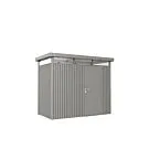 Biohort | Berging HighLine Gr. H1 | Enkele Deur | Kwartsgrijs-Metallic