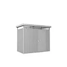 Biohort | Berging HighLine Gr. H1 | Enkele Deur | Zilver-Metallic