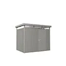 Biohort | Berging HighLine Gr. H2 | Enkele Deur | Kwartsgrijs-Metallic