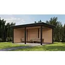 Fonteyn Exclusief Overkapping 488x350cm  - Gebeitst Transparant Eiken / RAL7021
