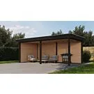 Fonteyn Exclusief Overkapping 588x300cm  - Gebeitst Transparant Eiken / RAL7021