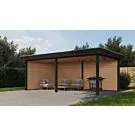 Fonteyn Exclusief Overkapping 588x350cm  - Gebeitst Transparant Eiken / RAL7021